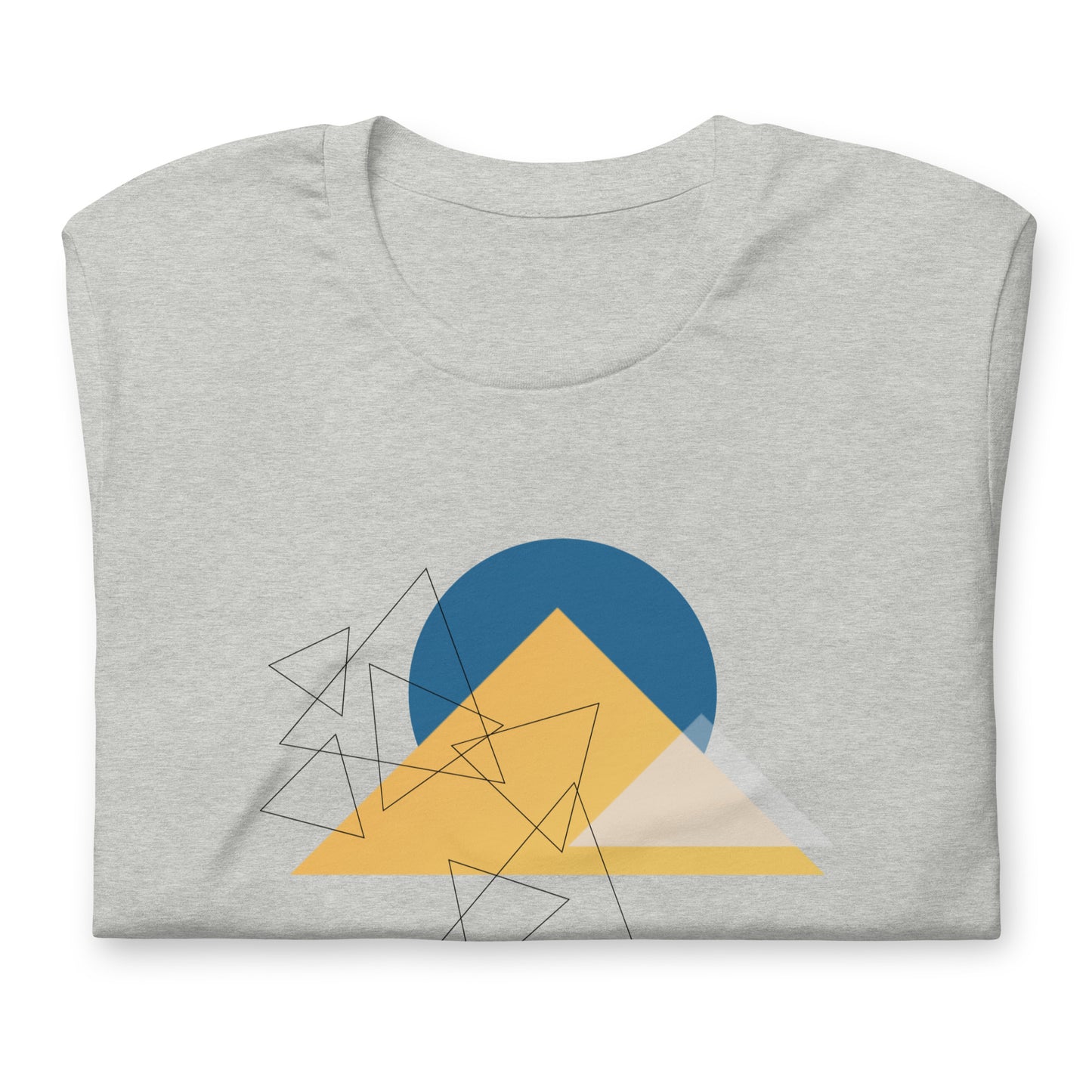 graphic tshirt t-shirt tee triangle circle sun sky shapes geometric modern bella canvas wear clothing top 