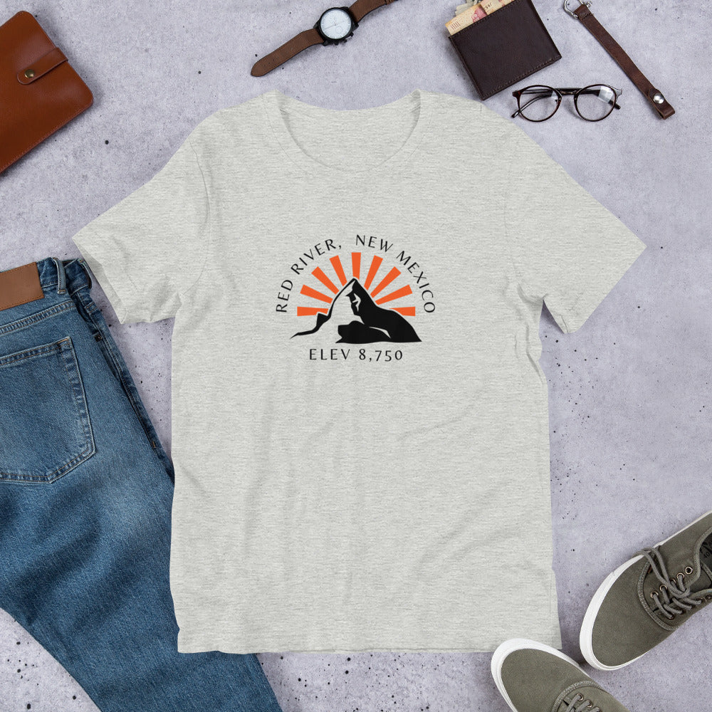 Red River New Mexico Mountain Town Elevation T-Shirt