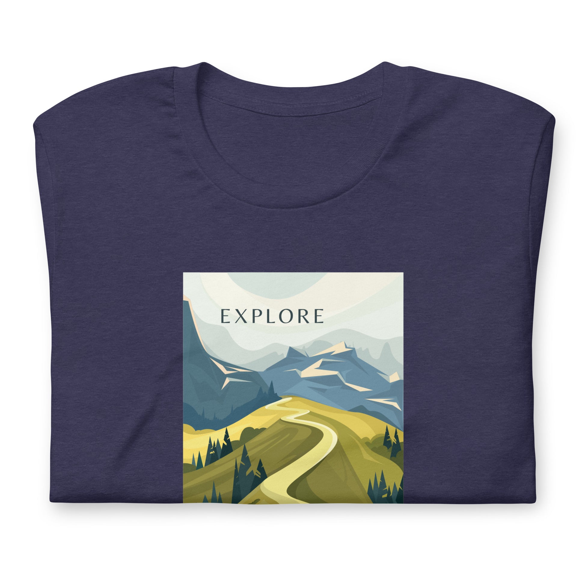 explore mountain meadow tshirt t-shirt wear clothing hike hiking explore unisex bella canvas outside adventure store shop merch  