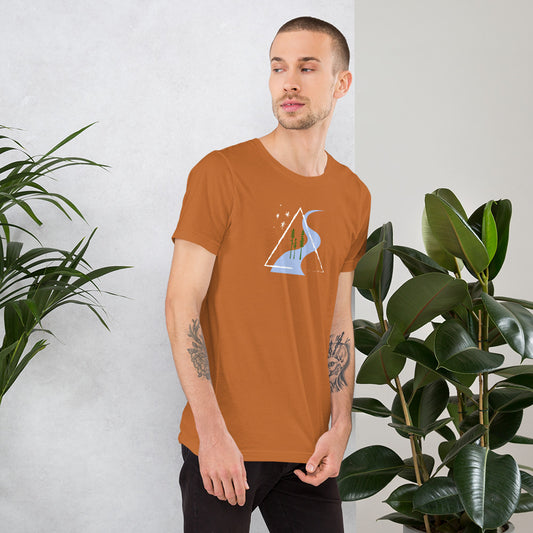 river triangle trees forest stars nature outdoors tshirt t-shirt top shirt clothing bella canvas cabin new mexico colorado california utah