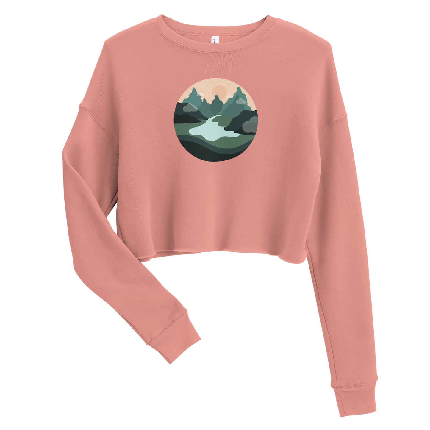 meadow mountain lake river sunset pretty colors tshirt t-shirt sleeves comfy cozy shop store merch