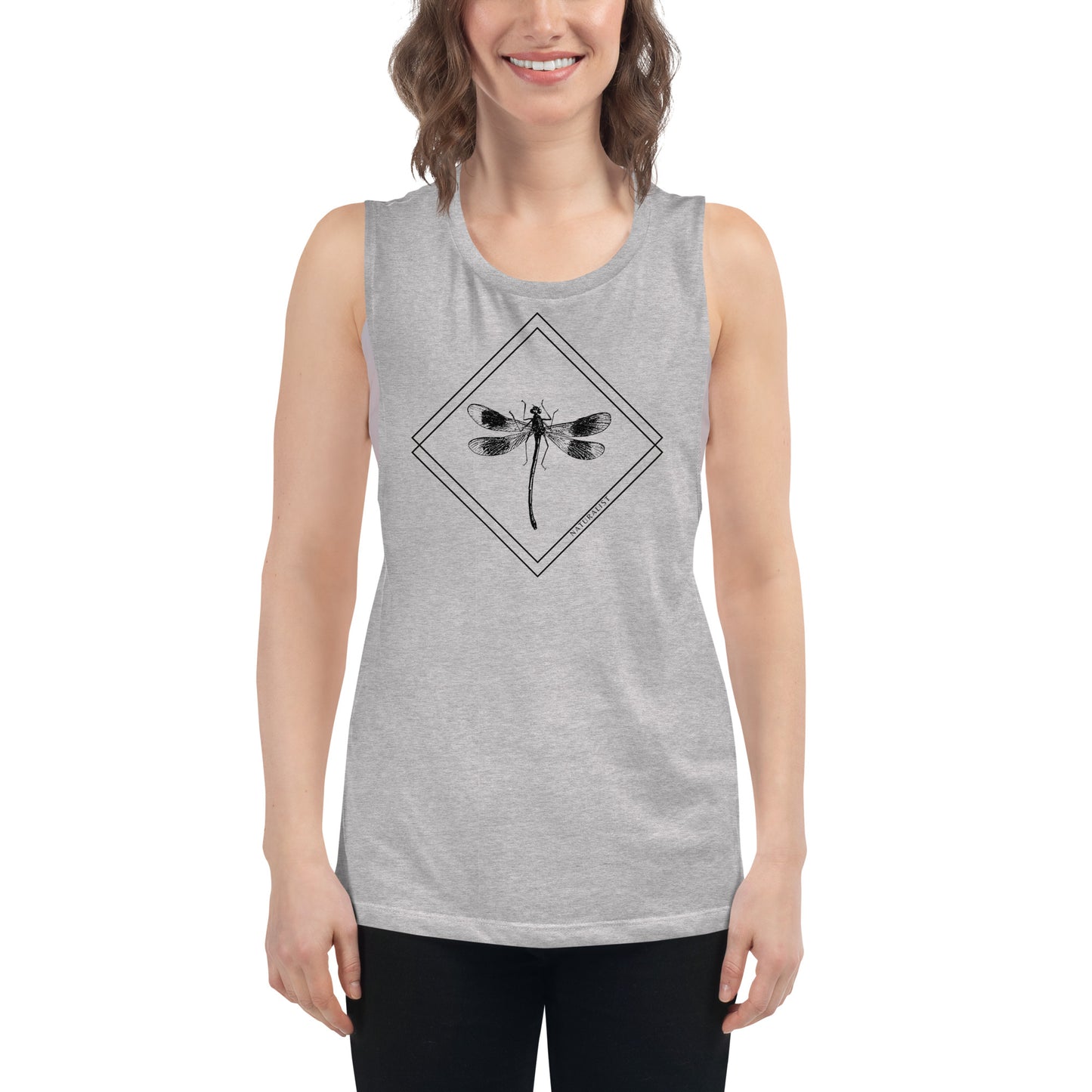 dragonfly bug insect nature naturalist shirt t-shirt tee tshirt sleeveless workout outside yoga forest women's 